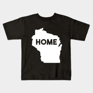 Wisconsin Is My Home Design. Graphic Wisconsin Kids T-Shirt